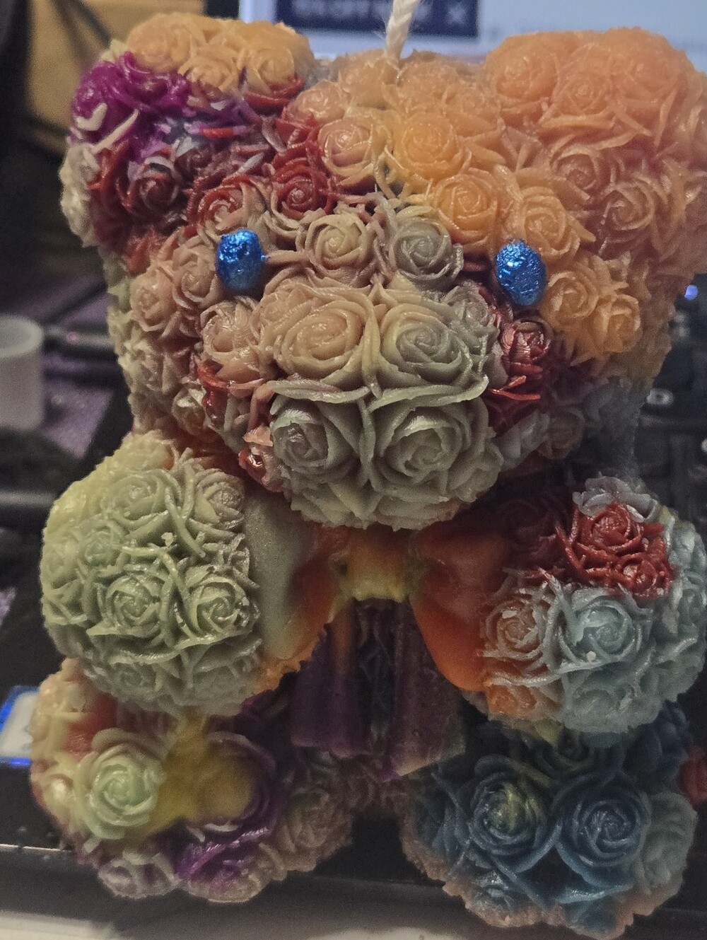 Rainbow Bear Candle